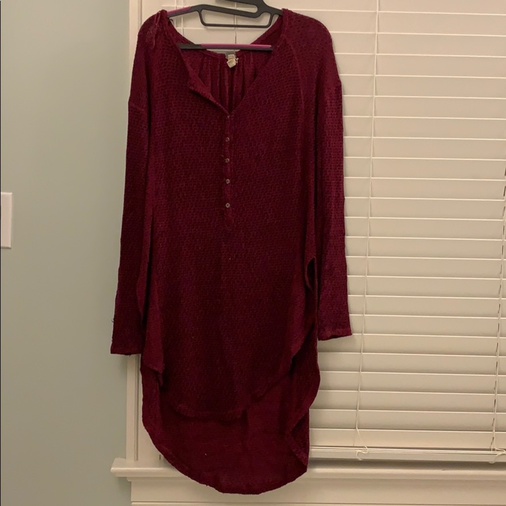 Free people  button up oversized long sleeve